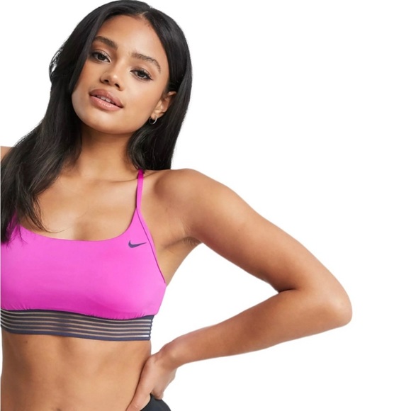 Nike Adjustable Cross-back Pink “Fuchsia Blast” Sport Bikini Top - Picture 6 of 11